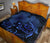 Hawaii Turtle Ohana Hibiscus Poly Premium Quilt Blue - Polynesian Pride