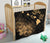 Hawaii Hibiscus Map Polynesian Ancient Gold Premium Quilt - Polynesian Pride