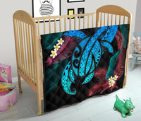 Hawaii Turtle Polynesian Tropical Premium Quilt - Ghia Style Turquoise - Polynesian Pride