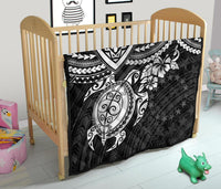 Cook Islands Polynesian Premium Quilt - White Turtle - Polynesian Pride