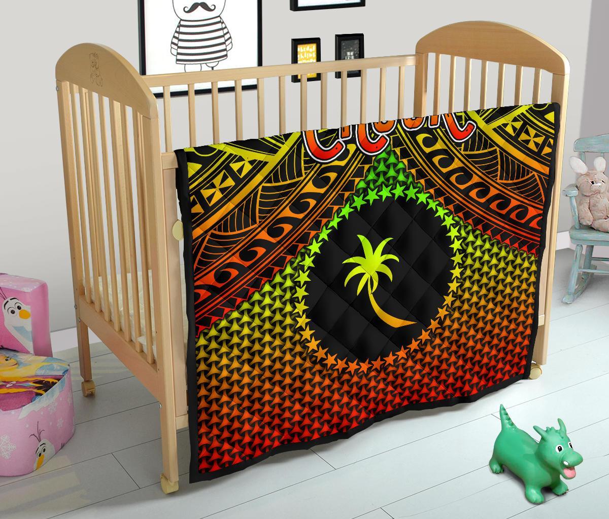 Polynesian Chuuk Premium Quilt - Reggae Vintage Polynesian Patterns - Polynesian Pride