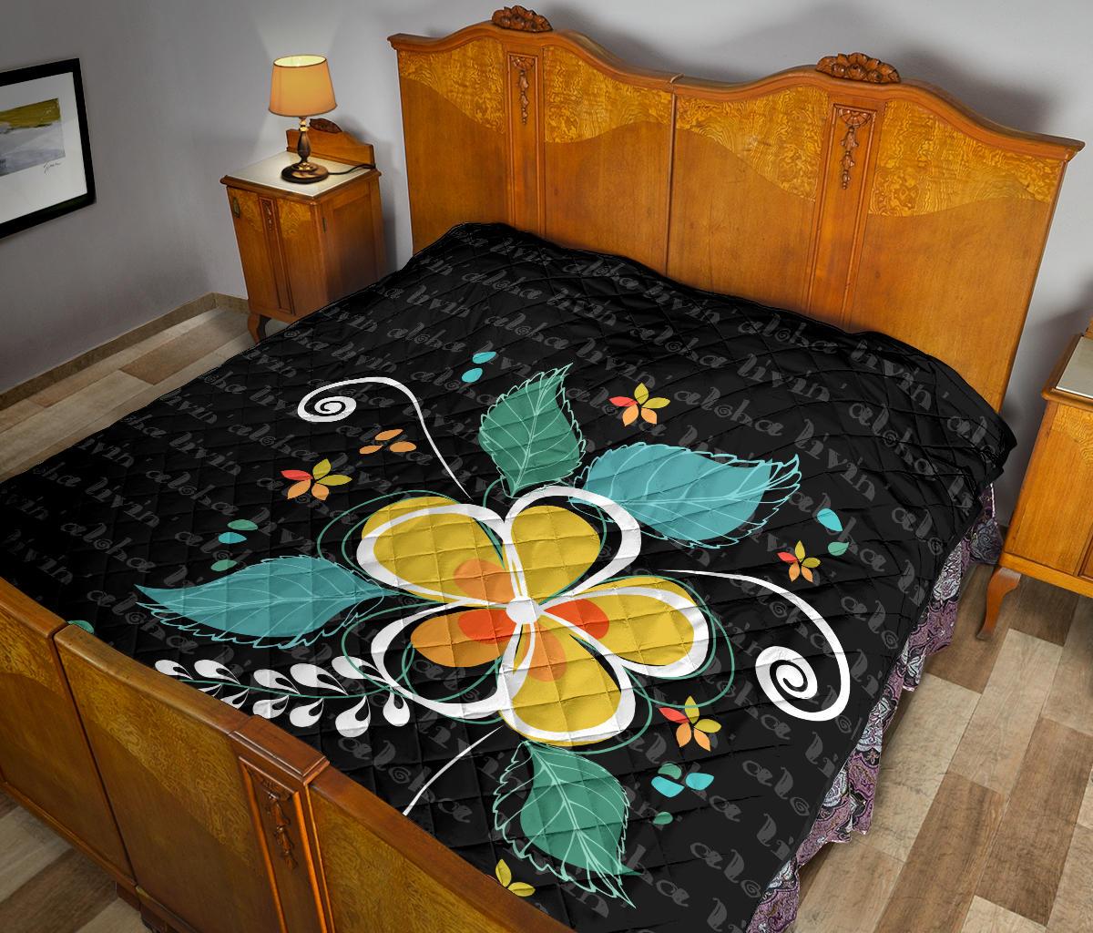 Aloha Hibiscus Premium Quilt - Polynesian Pride