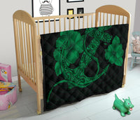 Anchor Green Poly Tribal Premium Quilt - Polynesian Pride