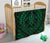 Hawaiian Kakau Honu Arc Green Polynesian Premium Quilt - Polynesian Pride