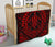 Hawaiian Kakau Honu Arc Red Polynesian Premium Quilt - Polynesian Pride