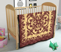 Hawaiian Premium Quilt Royal Pattern - Coral - Polynesian Pride