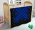 Hawaiian Premium Quilt Royal Pattern - Black And Blue - A2 Style - Polynesian Pride