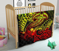 Papua New Guinea Premium Quilt - Reggae Shark Polynesian Tattoo - Polynesian Pride