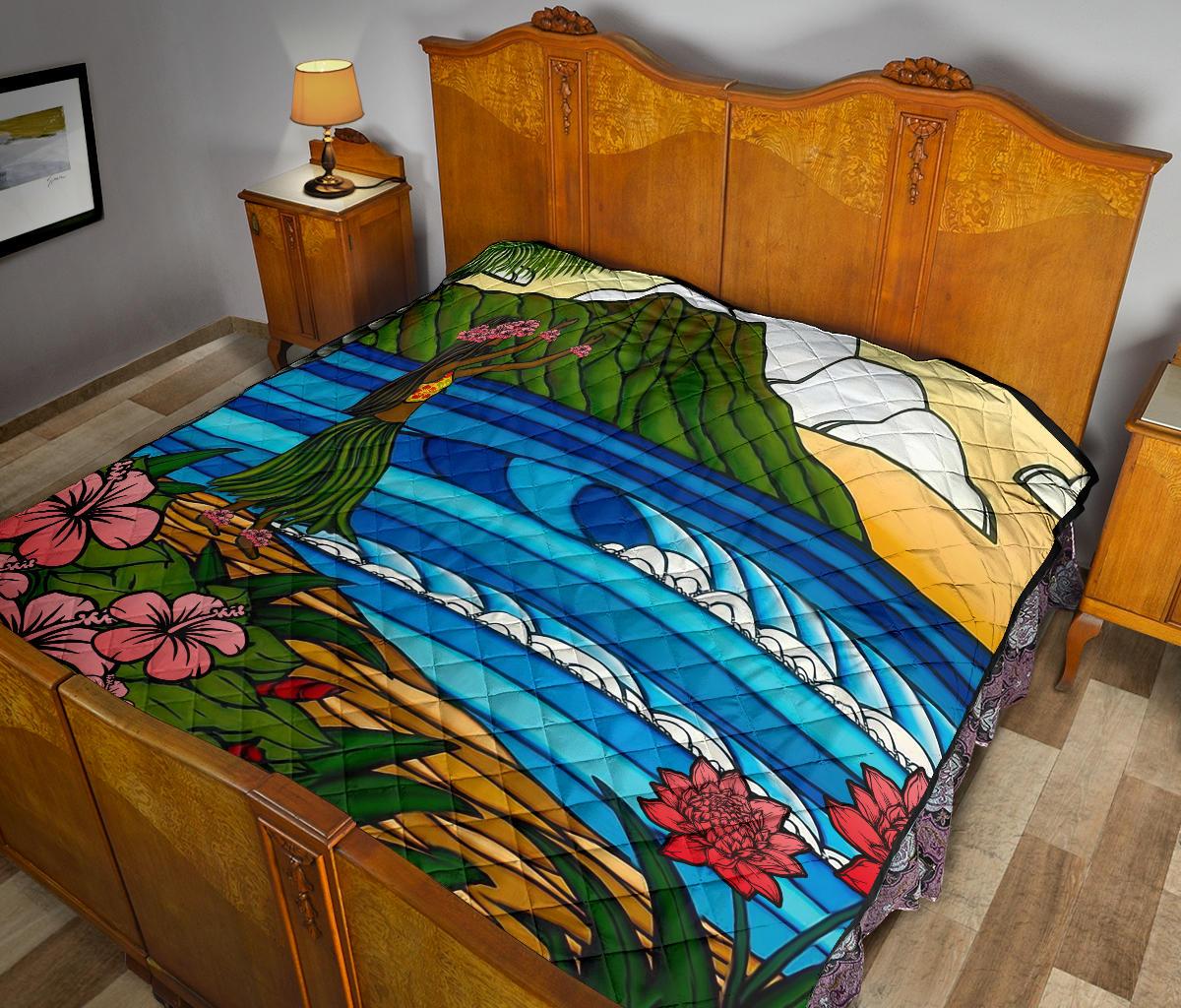 Hula Girl Premium Quilt - Polynesian Pride