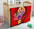 Tahiti Polynesian Custom Personalised Premium Quilt - Floral With Seal Red - Polynesian Pride