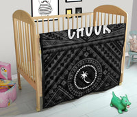 Chuuk Premium Quilt - Chuuk Seal With Polynesian Tattoo Style ( Black) - Polynesian Pride