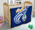 Guam Premium Quilt - Guam Seal Polynesian Patterns Plumeria (Blue) - Polynesian Pride