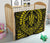 Hawaiian Kakau Honu Arc Yellow Polynesian Premium Quilt - Polynesian Pride