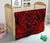 Hawaiian Kanaka Honu Hibiscus Tornando Red Polynesian Premium Quilt - Polynesian Pride