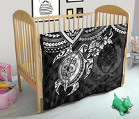 Pohnpei Polynesian Premium Quilt - Polynesian White Turtle - Polynesian Pride