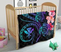 Hawaii Turtle Polynesian Tropical Premium Quilt - Cora Style Purple - Polynesian Pride