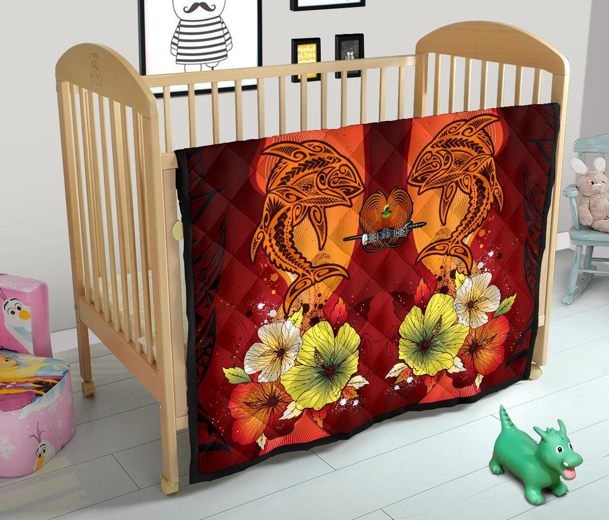 Papua New Guinea Premium Quilt - Tribal Tuna Fish - Polynesian Pride