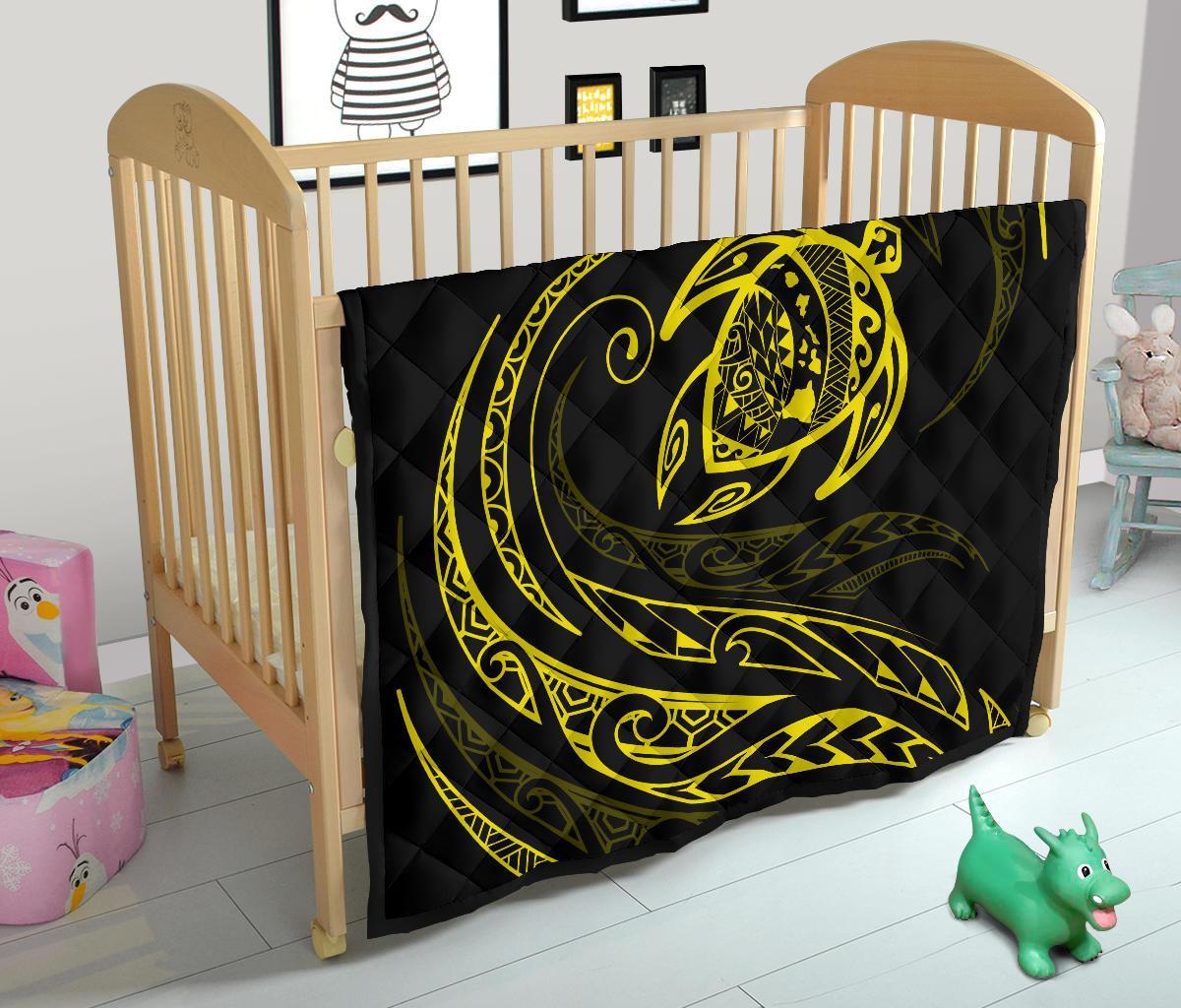 Hawaii Turtle Premium Quilt - Yellow - Frida Style - Polynesian Pride