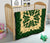Hawaii Premium Quilt - Hawaiian Quilt Plumeria Medallion Green Premium Quilt - AH - Polynesian Pride