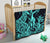 Polynesian Hawaii Premium Quilt - Hula Girl Neon Blue - Polynesian Pride