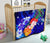 Chuuk Premium Quilt - Humpback Whale with Tropical Flowers (Blue) - Polynesian Pride