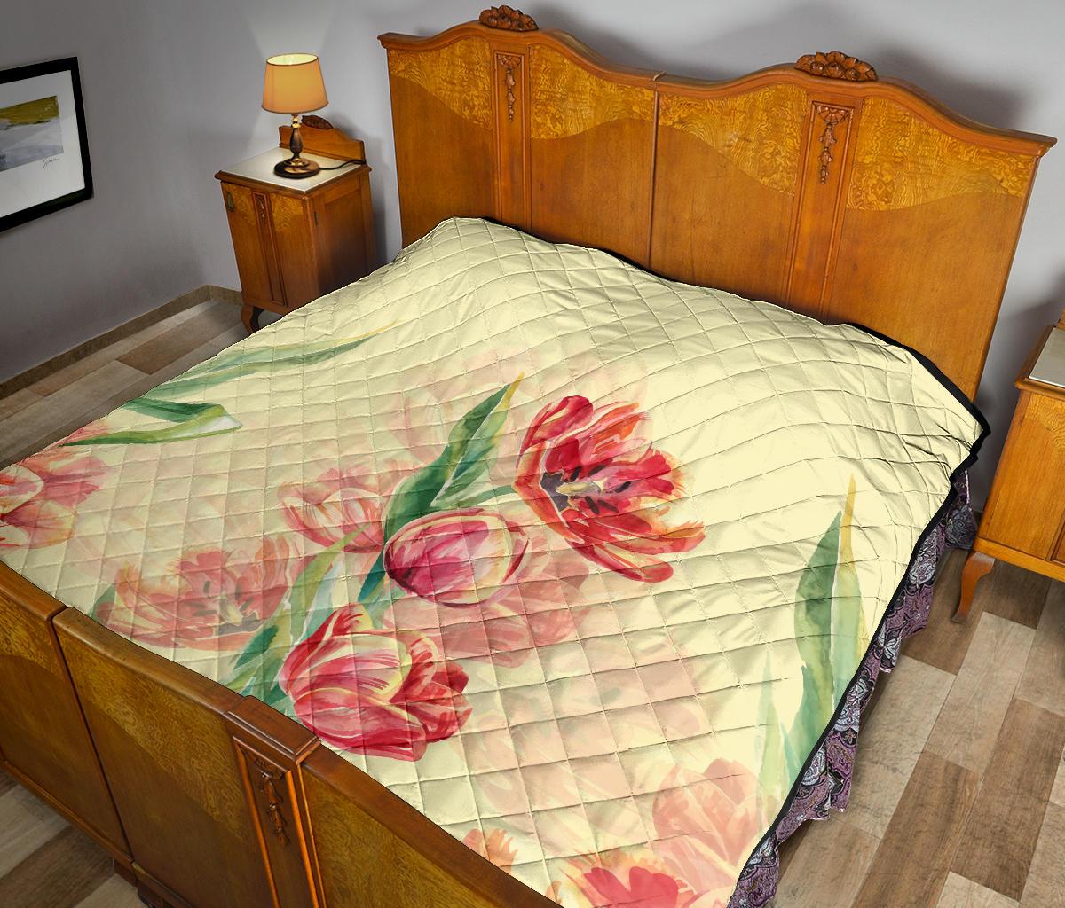 Beautiful Flower Premium Quilt - Polynesian Pride
