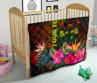 Fiji Polynesian Personalised Premium Quilt - Hibiscus and Banana Leaves - Polynesian Pride