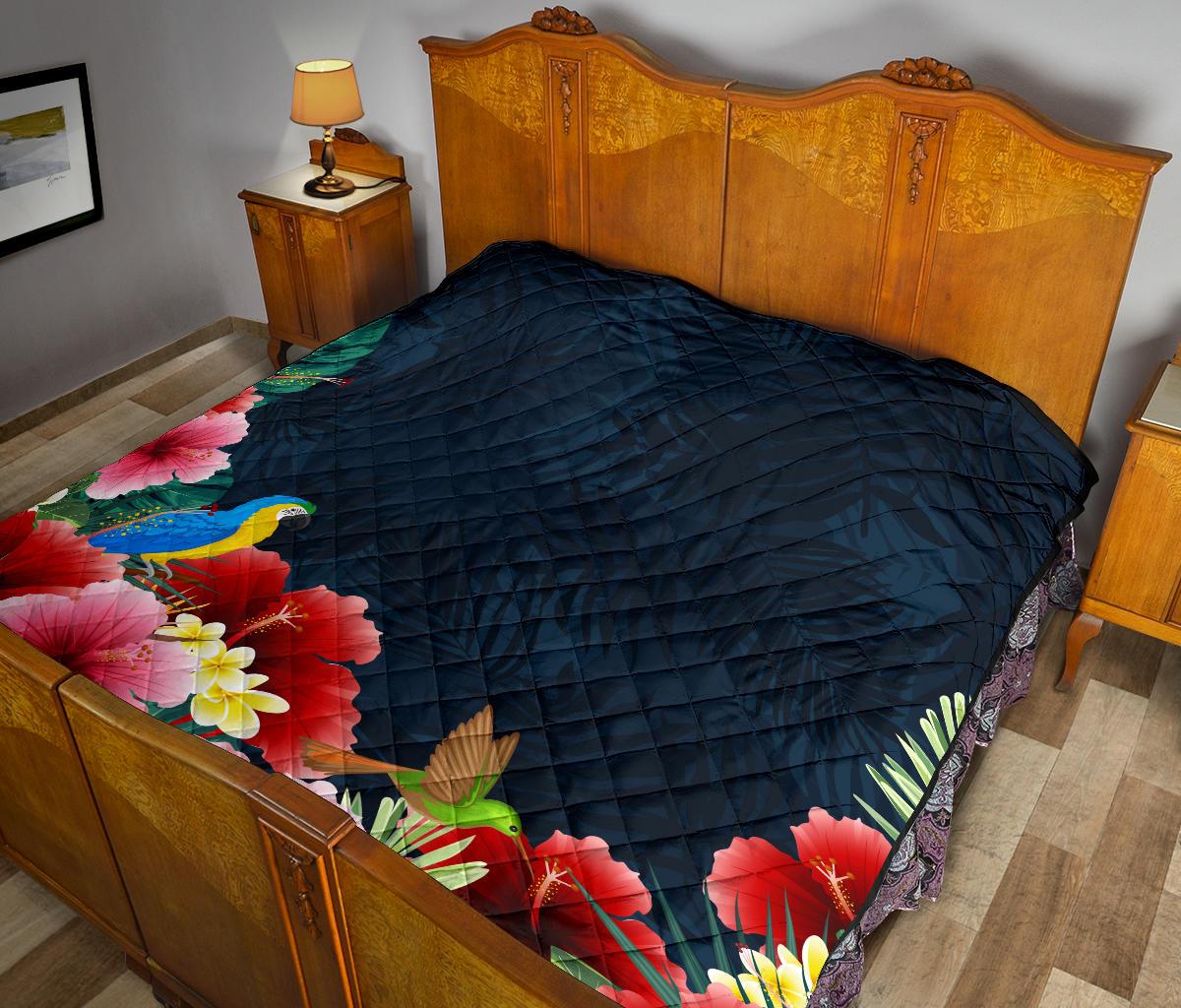 Forest Hibiscus Premium Quilt - Polynesian Pride
