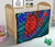 Hawaii Polynesian Premium Quilt - Hawaii Red Turtle Map & Purple Hibiscus - Polynesian Pride