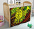 Hawaii Polynesian Premium Quilt - Hawaii Yellow Turtles Map & Green Hibiscus - Polynesian Pride