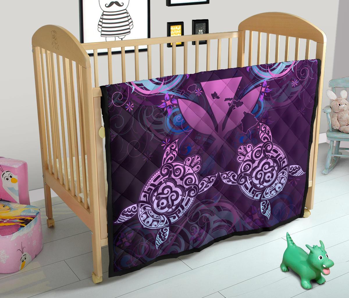 Hawaii Turtle Kanaka Maoli Premium Quilt - Tea Style - AH - Polynesian Pride