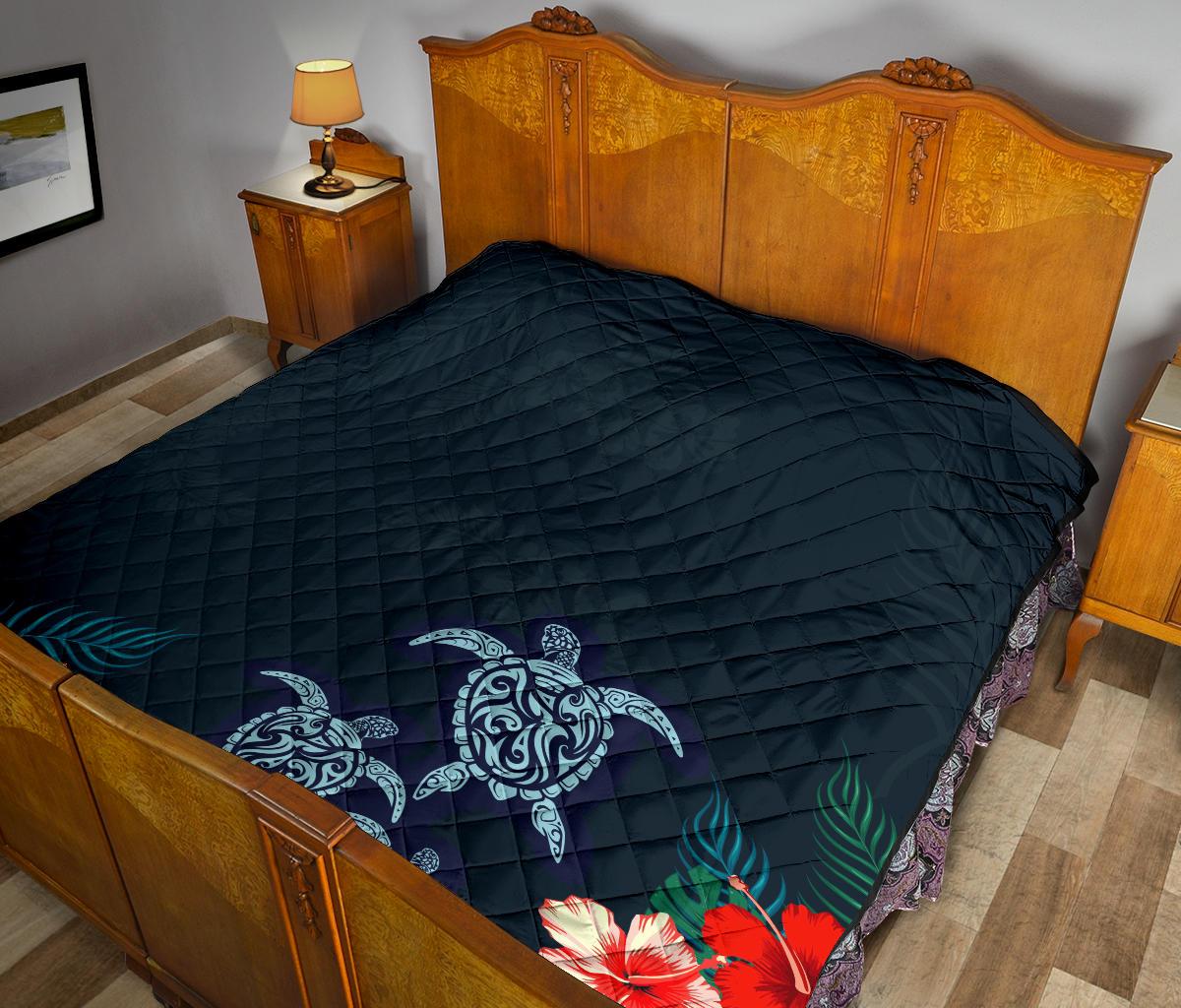Hawaii Polynesian Turtle Premium Quilt - Polynesian Pride