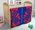 Wallis And Futuna Premium Quilt - Wallis And Futuna Coat Of Arms Polynesian Red Tattoo (Dark Blue) - Polynesian Pride
