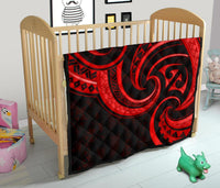 New Zealand Maori Mangopare Premium Quilt Polynesian - Red - Polynesian Pride