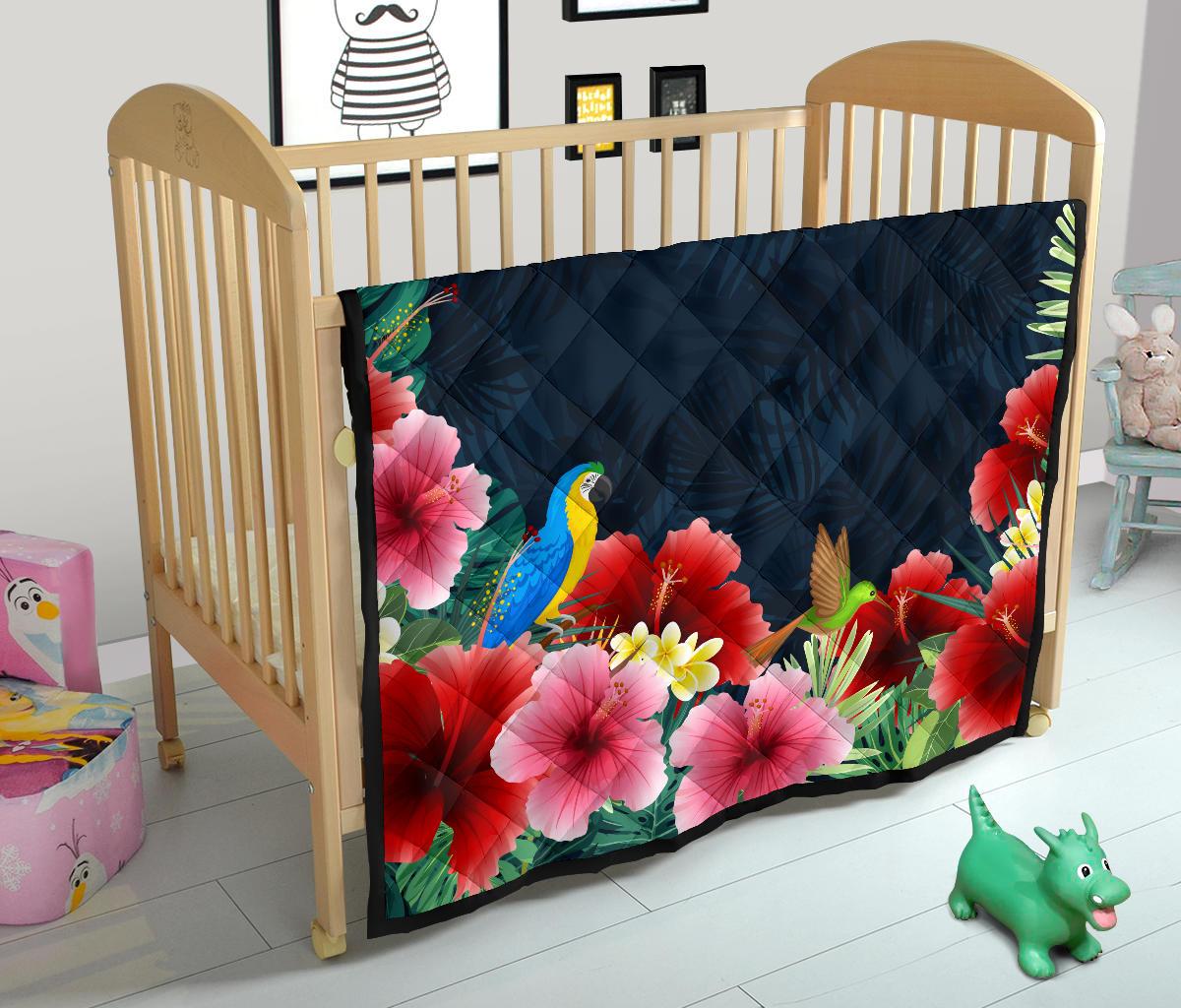 Forest Hibiscus Premium Quilt - Polynesian Pride