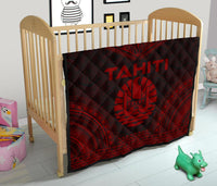 Tahiti Premium Quilt - Tahiti Flag Polynesian Chief Dark Red Version - Polynesian Pride