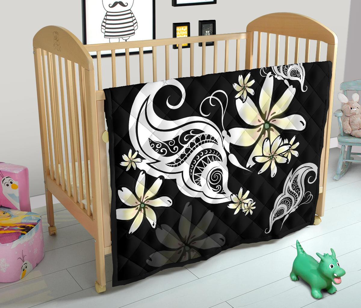 Plumeria Butterfly Premium Quilt - Polynesian Pride