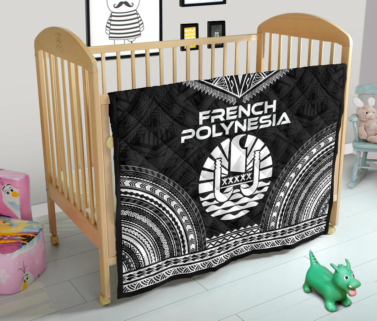 French Polynesia Premium Quilt - French Polynesia Polynesian Chief Black Version - Polynesian Pride