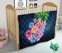 Pineapple Hibiscus Pattern Premium Quilt - Polynesian Pride