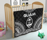 Guam Premium Quilt - Guam Coat Of Arms Polynesian Chief Black Version - Polynesian Pride