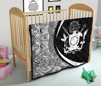 Cook Islands Coat Of Arms Polynesian Premium Quilt - Circle Style - 01 - Polynesian Pride