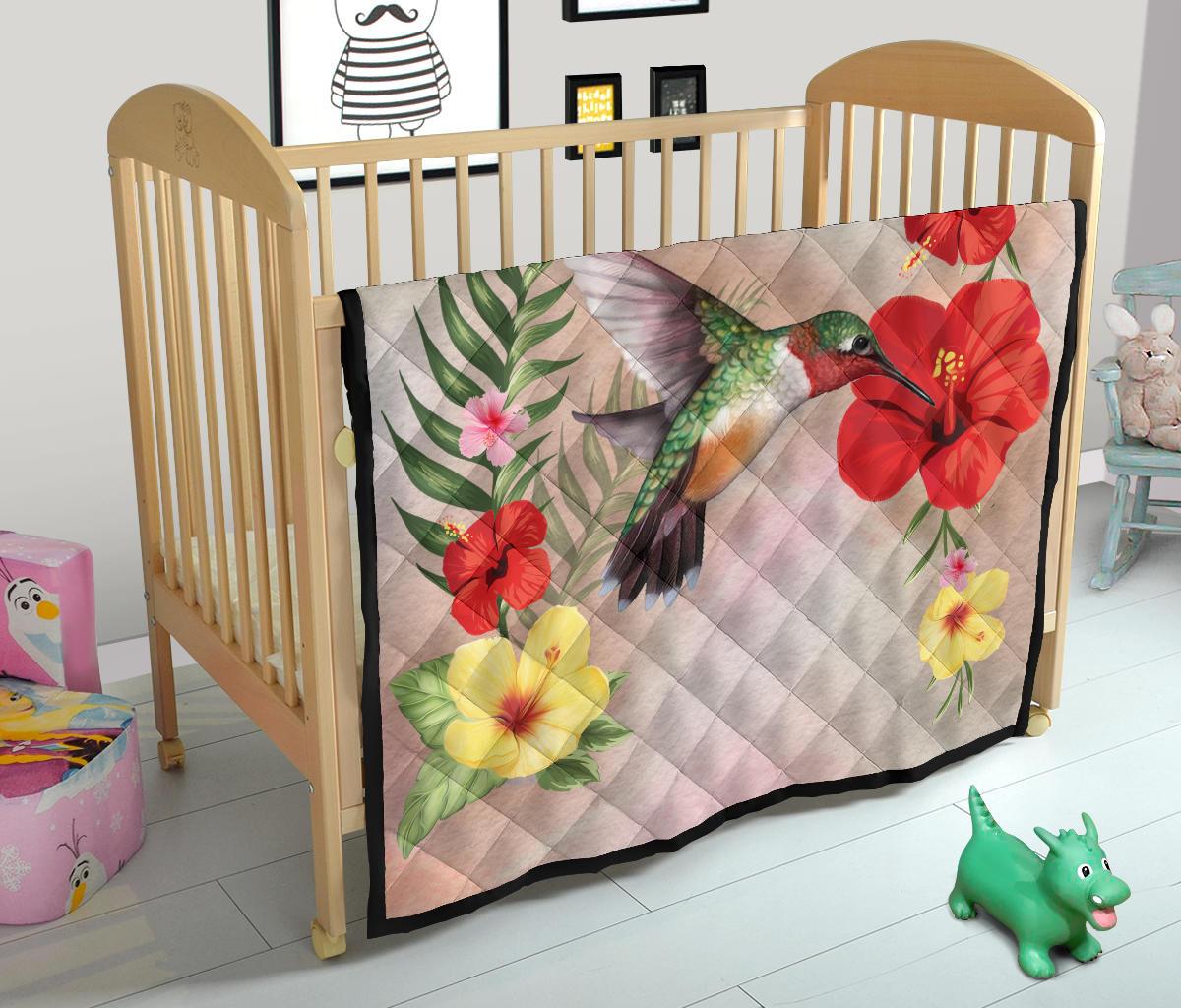 Hibiscus Bird Premium Quilt - Polynesian Pride