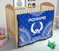 Pohnpei Premium Quilt - Pohnpie Flag Polynesian Chief Blue Version - Polynesian Pride