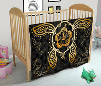 Turtle Hibiscus Yellow Premium Quilt - Polynesian Pride