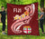 Fiji Premium Quilt - Fiji Seal Polynesian Patterns Plumeria (Red) - Polynesian Pride