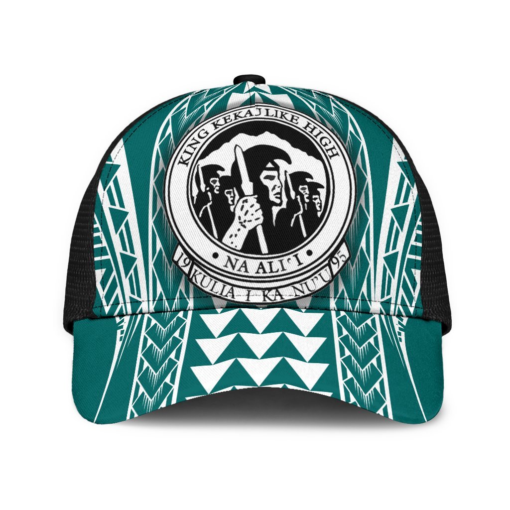 Hawaii - King Kekaulike High Mesh Back Cap - AH Mesh Back Cap Universal Fit Green - Polynesian Pride