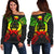 Pohnpei Polynesian Shoulder Sweater Map Reggae Art - Polynesian Pride