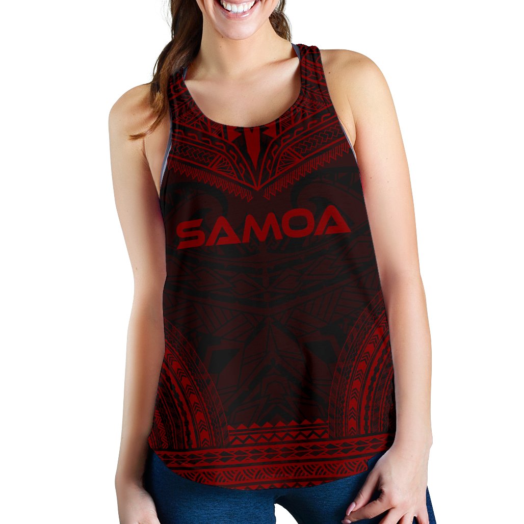 Samoa Women's Racerback Tank - Polynesian Chief Red Version Red - Polynesian Pride