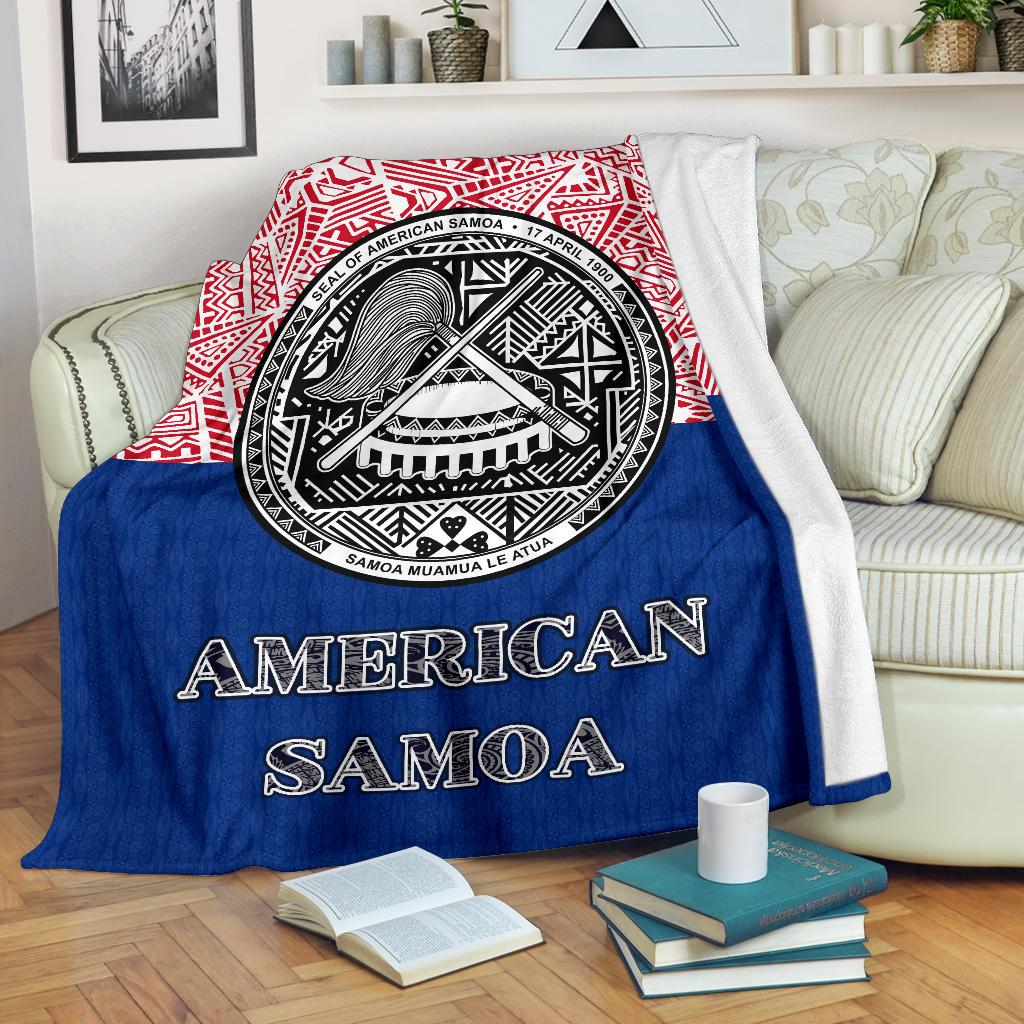 American Samoa Premium Blanket - Polynesian Style White - Polynesian Pride