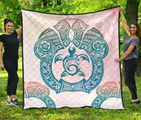Hawaii Premium Quilt Polynesian Turtle Hawaiian Premium Quilt - TTHS Style Art - Polynesian Pride